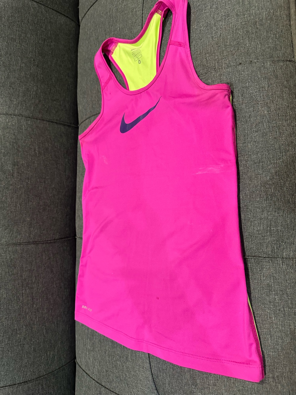 Nike Women's Hot Pink Swim One-Piece with Navy Swoosh
